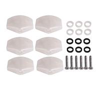 6PCS White Square ABS Guitar Tuning Pegs Tuners Machine Heads Knobs Handle