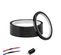 6PCS Whiteboard Tape Concise Black Masking Tape Not Easy to Leave Glue Residue Whiteboard Tapes Grid Marking Tapes for Gridding Marking Crafting Self Adhesive for School Office Home Use (3mm×50m)