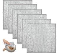 6Pcs Wire Dishwashing Cloths, Wire Dishwashing Rags, Wet and Dry Multi-Purpose Mesh Scrubs Wire Dish Cloth, Kitchen Helper, Reusable Anti-Scratch Rags for Kitchen and Life