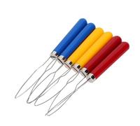 6PCs Wire Loop Button Hook, Manual DIY Sewing Embroidery Button Tool Zipper Pull Assist Helper Shirt Dressing Blouses Coat for Home Seniors