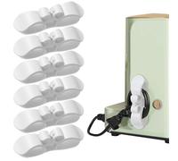 6Pcs Wire Organiser for Appliances, Cord Organiser Clip Kitchen Appliances Winder Cable Organizer, Cords Holder Wrappers Stick on Pressure Cooker, Coffee Maker, Air Fryer and Blender White