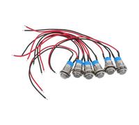 6pcs Wired Push Button Switch with Self Reset Waterproof for Machinery