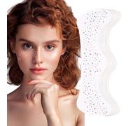 6PCS Women's Glitter Freckles Face Tattoo Stickers, Hypoallergenic Waterproof Sparkle Freckles for Holiday Makeup, Carnival Parties, Halloween, Daily Wear, Travel, Dating, Tourism, Shopping