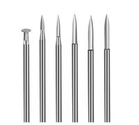 FRAOMHFW 6pcs Wood Carving Drill Bits Grinding Tool For Rotary Tool Engraving Drill Accessories For Drawing Lines Wood Carving Lettering(2.35mm Shank)