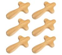 6pcs Wood Cross Ornament in Religious Study and Christian Gift | Smooth Bright Finish, No Burrs or Smell, Retro Artistic Style, for Rosary and Keychain Ring