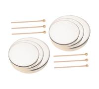 6pcs Wood Frame Hand Drum Set with Sticks for Beginners