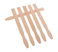 6pcs Wood Paint Stir Sticks for Resin and Latex Paint, Beige | Smooth Splinter Free Surface, Ergonomic Handle and Unique Head, for Artists and Resin Crafters