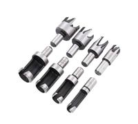 6PCS Wood Plug Cutter Set, 45# High Carbon Steel Barrel & Claw Type Drill Bits, for Dowel & Timber Hole Creation, Compatible with Hand Drill & Drill Press (Round Shank)