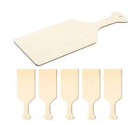 6pcs Wooden Cutting Board with Handle Halloween Blank Mini Paddle | Smooth Blank Surface, Mini Wood Board with Holes, Paint and Stain Projects, Teachers and Event Decorators