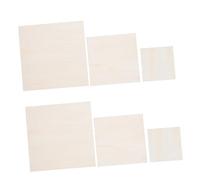 6pcs Wooden Drawing Board Square Unfinished Painting Panel 4 Inch