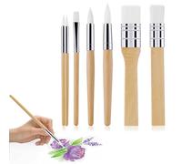 6pcs Wooden Paint Brush Set, Paintbrushes for Acrylic Painting, Artist Paintbrushes Kit, DIY Arts & Crafts Supplies