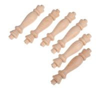 6pcs Wooden Roman Pillar Stair Spindles for Deck Railing