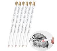 6pcs Wooden Sketch Eraser Pen Set for Artists, Charcoal Drawings, Highlight Painting, Revise Erasing Details for Students