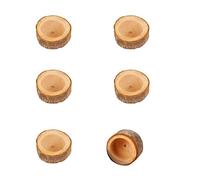 6PCS Wooden Tea Light Candle Holders Natural Wood Tealight Holders Small Votive Candle Holders for Wedding Party Dining Table Decor Home Decorations Rustic Centrepieces