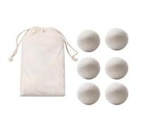 6Pcs Wool Dryer Balls, Wool Tumble Dryer Balls for Laundry, Reusable Natural Fabric Softener Drying Balls for Tumble Dryer, Reduce Cloth Wrinkles & Drying Time