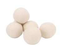 6pcs Wool Laundry Balls, Accelerated Drying Reusable Fabric Softener Wool Dryer Balls for Washing Machine (7.5cm)