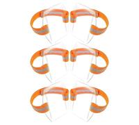 6pcs Work Card Holder Orange PVC Armband Badge Holder with Strap
