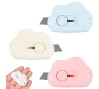 6PCS Wrap Box Opener Set, Precision Mini Cutters for Effortless Unpacking, Portable Box Cutter, Cloud Design Letter Opener, Gift Wrap Cutter for Home, School and Office