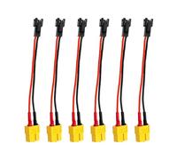 6PCS XT60 Female to 2-pin JST SM Female Adapter 22awg 10cm Conversion Cable for RC FPV Racing Drone Multicopter Quadcopter Gimbal Aerial Camera RC Cars Phantom