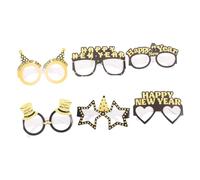 6Pcs Year Party Glasses Fun Eyewear for Celebrations Quirky Photo Props for Family Gatherings School Parties and Corporate Events Lightweight and Easy