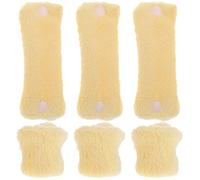 6pcs Yellow Coral Fleece Sleep Hair Curler Tool for Women