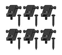 6Pcs Yootones Guitar String Trees Guitar String Retainer Guides Compatible with Fender American Strat Tele Guitars (Black)