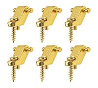 6Pcs Yootones Guitar String Trees Guitar String Retainer Guides for Fender American Strat Tele Guitars (Gold)