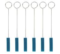 6Pcs Yootones Rubber Mutes Fixing Tool Metal Handle for Piano Tuning Maintenance Kit(Blue)
