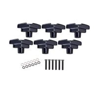 6PCS Zinc Alloy Guitar Tuning Pegs, Golden Machine Heads for Acoustic Classic Folk Guitar, Replacement Tuners with T-Shaped Buttons Mounting Screws, 4mm(Black)