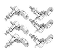 6Pcs Zinc Oy Guitar St Tuning Peg Set with 3 L & 3 Right Ed Heads in Black (Black) (Silver)