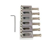 6Pcs Zincs Alloy Bridge Saddles Replacement 6 String Electric Guitar Saddles Guitar Saddles Tremolo Bridge Saddles