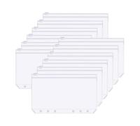 6pcs Zipper Budget Binder Pockets,A5size 6hole Plastics Binder Zipper Folders Waterproof Loose Bags Notebook Documents,Photo,Bills Organizer Money Cash Envelope Punches Wallet Organiser