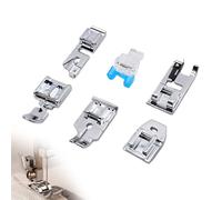 6Pcs Zipper Foot for Sewing Machine, Includes Walking Foot & Invisible Zipper Foot, Low Shank Presser Feet Set for Brother Singer Janome, Snap On Sewing Machine Feet for Home Decor and Garment Making