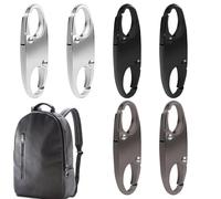 6PCS Zipper Lock Alloy Backpack Lock 3 Colors Zip Lock Anti Theft Clips S Carabiner Small Zipper Pull Locks S Hooks for Backpacks Camping Fishing Traveling Outdoor Sports(Silver Black and Gun Color)