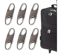 6PCS Zipper Lock Clips,Zipper Clips Anti Theft Can Make Backpack Lock,Outdoor Travel Clip,Double Opening Snap S Hooks Zippers Pull for Traveling Camping