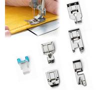 6pcs Zipper Presser Foot Kit, Stainless Steel Sewing Machine Feet