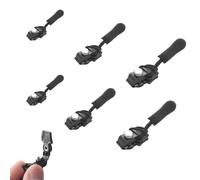 6PCS Zipper Repair Kit, Luggage, Backpacks, Jackets Replacement Zip Puller, Removable Zipper Pulls, 3 Sizes Instant Zip Fixer for The Elderly and Those with Arthritis (Black)