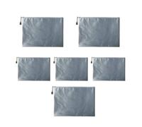 6Pcs Zippered File Folder Water Resistant Oxford File Wallet Documents Folder Money Bag Organizers Storage Pouches School Office Document Organizers Set