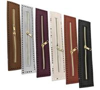 6Pcs Zippers for Bags and Purses, 10.6x2.4 Inch PU Leather Crochet Zipper with Holes, Sewing Supplies for DIY, Jeans, Handicraft 6 Colors.