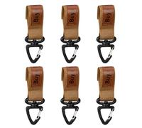 6Piece Extra Opening Clips - HK Triangle Swivel Hook Heavy Duty Hook For Key Ring Belt & Luggage | 360-Degree Rotating Gear Hooks For Outdoor Use Paracord Hanging &