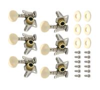 6Pieces Guitar Headstock Pegs Metal Guitar Head Knobs Alloy Texture Locking Tuners For Optimal Sound Enhancement Machine Heads