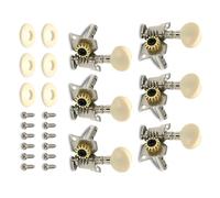 6Pieces Guitar Headstock Pegs Metal Guitar Head Knobs Alloy Texture Locking Tuners For Optimal Sound Enhancement Machine Heads