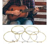 6pieces Guitar Strings | Stainless Steel Replacement Strings | Guitar Parts Replacement For Guitar Performers, Beginners | Easy To Install And Carry | Clear, Bright Tone