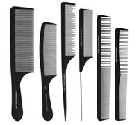 6Pieces Hair Cutting Comb Set Teasing Comb Hair Styling Combs Fine And Wide Teeth Antistatic Hairdressing Detangler