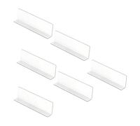 6Pieces Light Weight L Shaped Acrylic Shelf Dividers Set Designs for Kitchen Bathroom and Workspaces Organization Use Shelf Separators