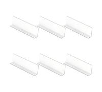 6Pieces Light Weight L Shaped Acrylic Shelf Dividers Set Designs for Kitchen Bathroom and Workspaces Organization Use Shelf Partition