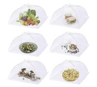 6pieces Mesh Food Covers, Foldable Large Food Cover, Foods Tents for Outdoor Serving, Pop-Up Serving Dish Covers Tent Umbrella, for Outdoor Camping, Picnics, BBQ, Fruits and Vegetables(18 inches)