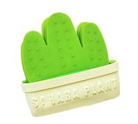6Pieces Multipurpose Coasters Set Cactus Shape Dining Decors Office Accessories Drinkware Pad Set PVC Resin Texture Decorative Table Accessories