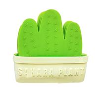 6Pieces Multipurpose Coasters Set Cactus Shape Dining Decors Office Accessories Drinkware Pad Set PVC Resin Texture Decorative Table Accessories