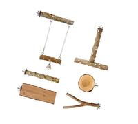 6Pieces Natural Wood Bird Perches And Chew Toy Parrots Cage Branches For Conures Budgies Lovebirds Parrot Toy With Natural Wood